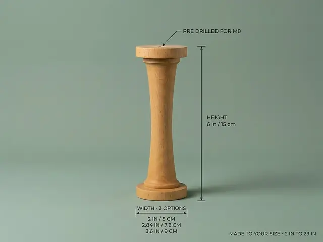 Ahşap mobilya ayağı Model 4 — ölçüler