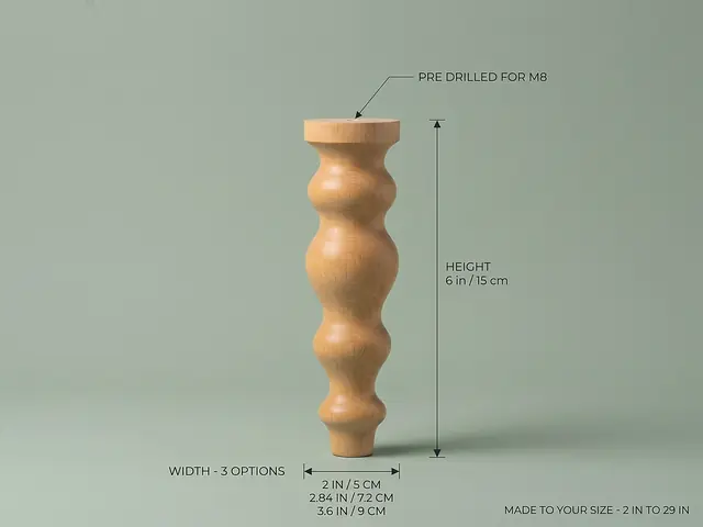 Ahşap mobilya ayağı Model 11 — ölçüler