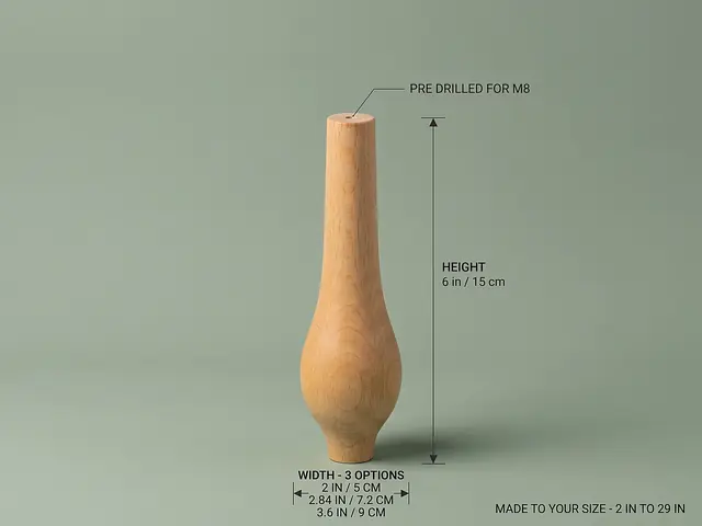 Ahşap mobilya ayağı Model 13 — ölçüler