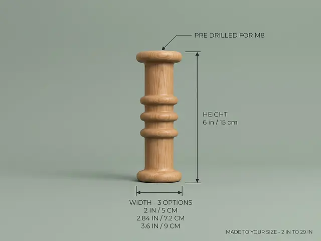 Ahşap mobilya ayağı Model 34 — ölçüler