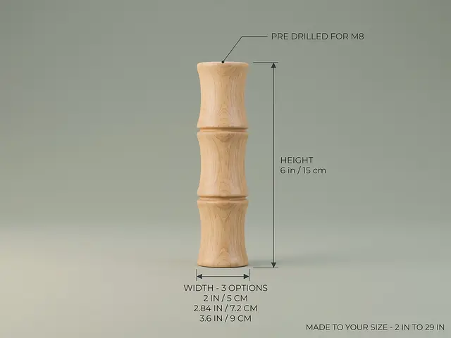 Ahşap mobilya ayağı Model 35 — ölçüler