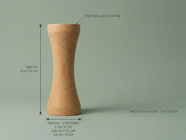 Ahşap mobilya ayağı Model 67 — ölçüler