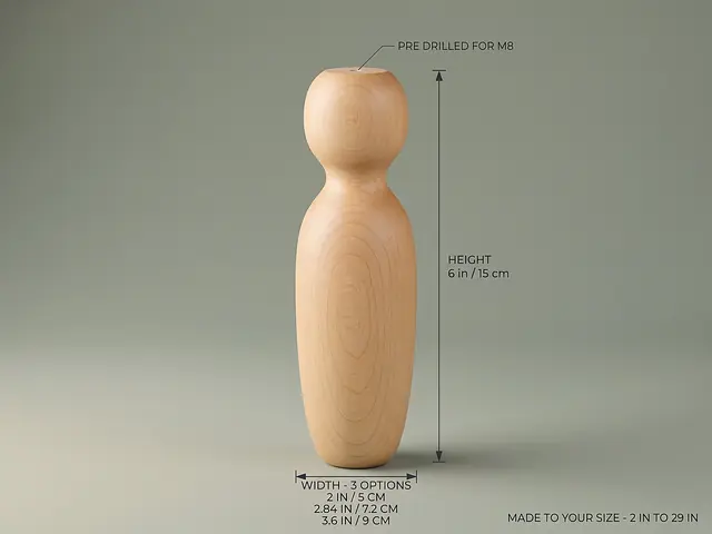 Ahşap mobilya ayağı Model 79 — ölçüler