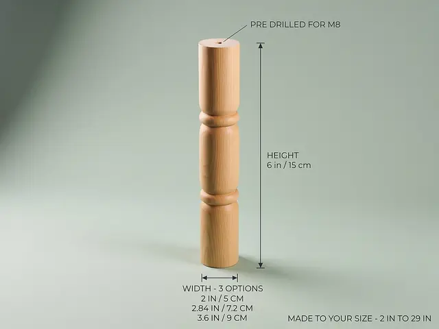 Ahşap mobilya ayağı Model 87 — ölçüler