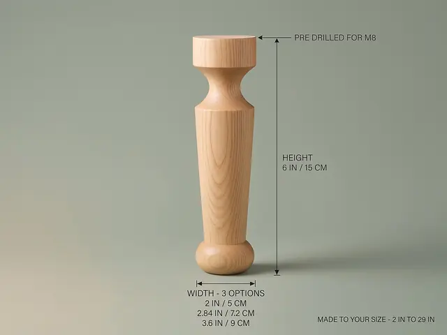 Ahşap mobilya ayağı Model 89 — ölçüler