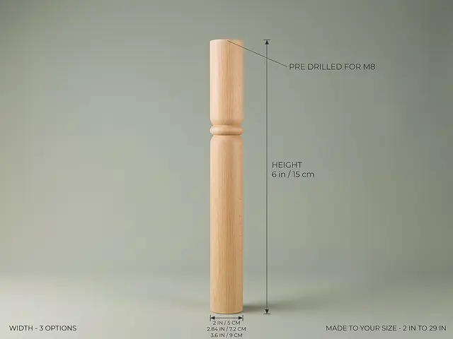 Ahşap mobilya ayağı Model 91 — ölçüler