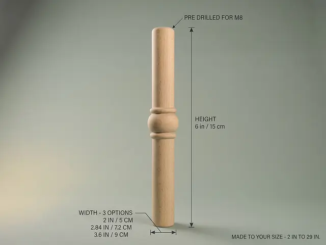 Ahşap mobilya ayağı Model 96 — ölçüler