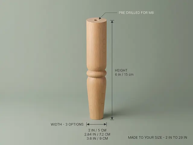 Ahşap mobilya ayağı Model 99 — ölçüler