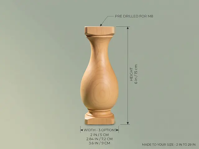Ahşap mobilya ayağı Model 111 — ölçüler