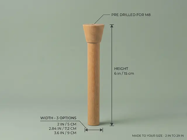Ahşap mobilya ayağı Model 133 — ölçüler