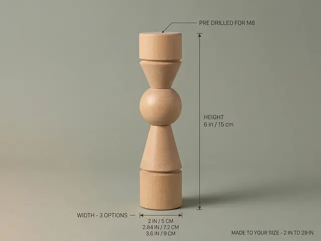 Ahşap mobilya ayağı Model 134 — ölçüler