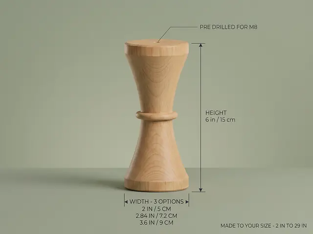 Ahşap mobilya ayağı Model 165 — ölçüler