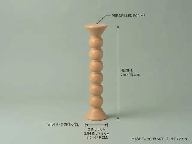 Ahşap mobilya ayağı Model 181 — ölçüler