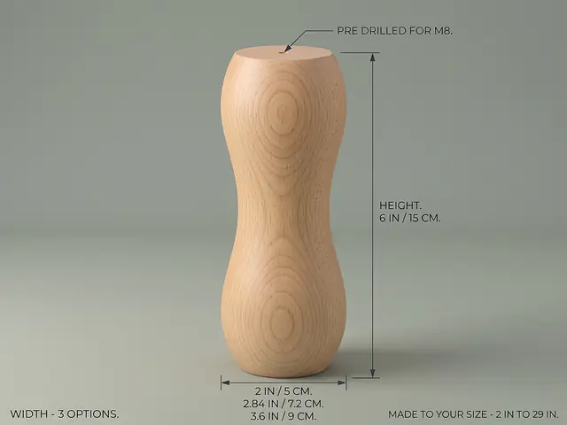 Ahşap mobilya ayağı Model 215 — ölçüler