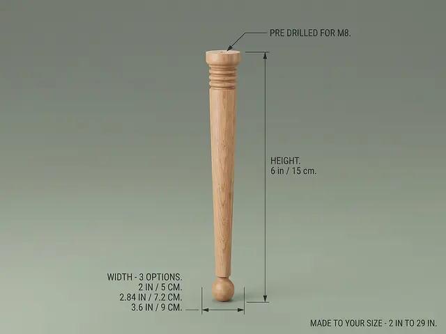 Ahşap mobilya ayağı Model 218 — ölçüler