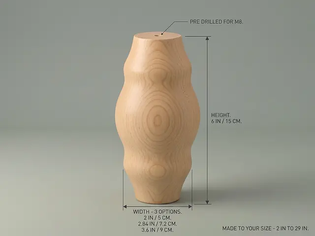 Ahşap mobilya ayağı Model 227 — ölçüler