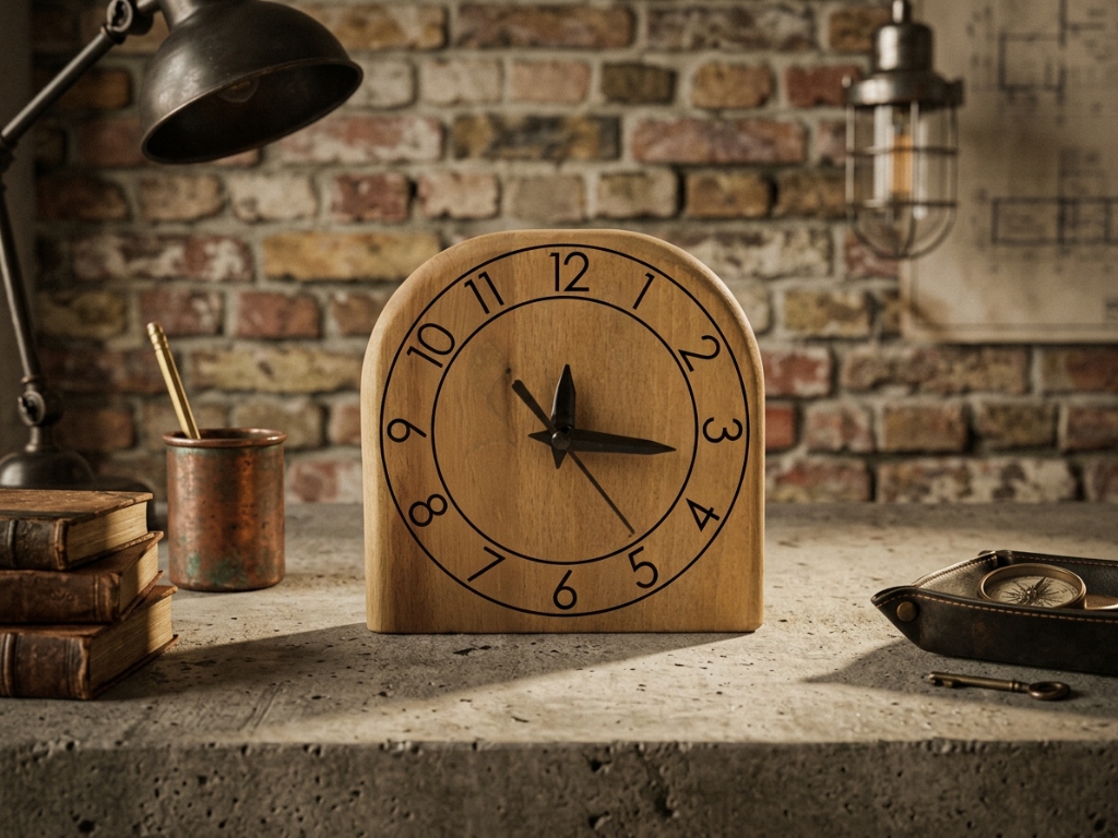 Masaüstü Saat - Endüstriyel