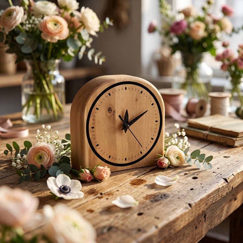 Gümüş Serisi Masa Saati