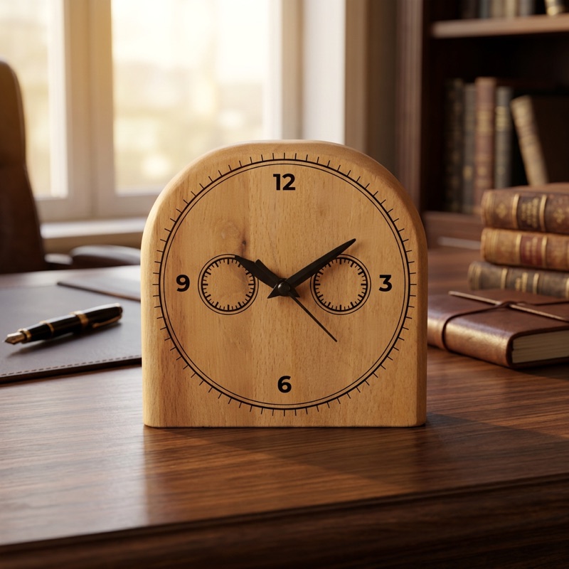 Meşe Serisi Masa Saati