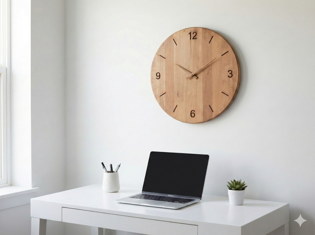 Ahşap Duvar Saati - Klasik